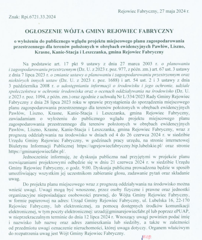 ogloszenie